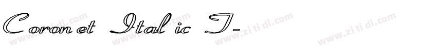 Coronet Italic T字体转换
